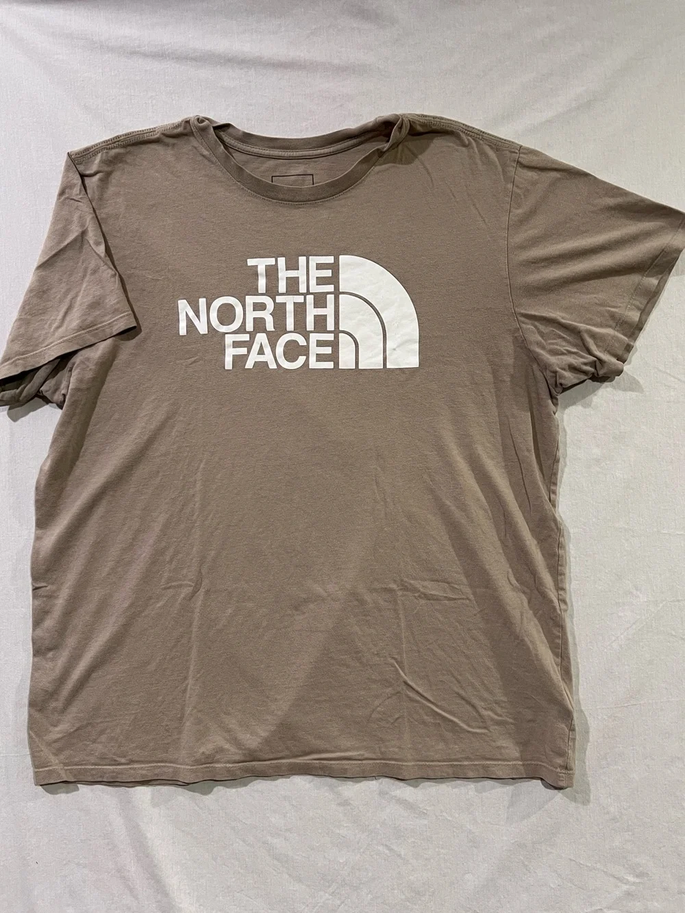 The North Face Men's XL Taupe Brown Half Dome Logo T Shirt Graphic Tee Outdoor
